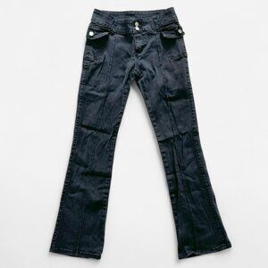 Black low waisted flared jeans